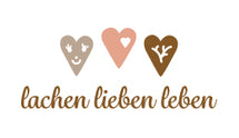 Das Logo von lachen lieben leben - tolle Geschenke zur Geburt.