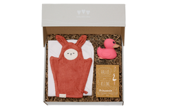 Die Babygeschenkbox für Mädchen Badespaß ist ein tolles Geschenk zur Geburt.
