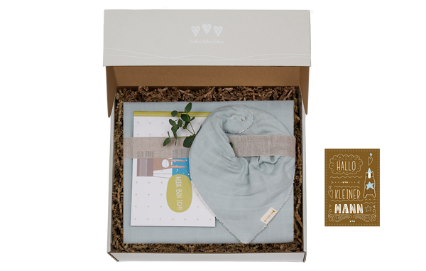 Die Baby Geschenkbox für Jungen Mama & Ich Basic ist ein tolles Geschenk zur Geburt.