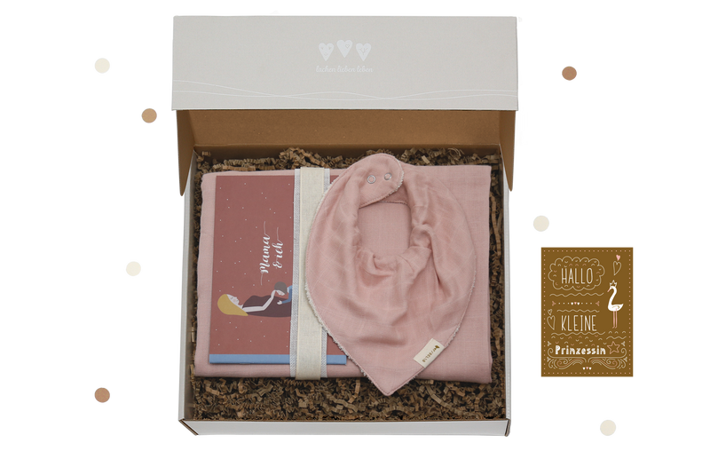 Die Baby Geschenkbox für Mädchen "Mama & Ich Basic" ist das optimale Geburtsgeschenk.