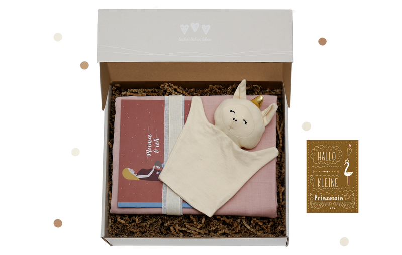 Die Baby Geschenkbox für Mädchen "Mama & Ich Premium" ist das optimale Geschenk zur Geburt.