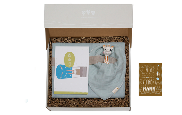 Die Baby Geschenkbox für Jungen Mama & Ich Bonus ist ein wunderbares Geschenk zur Geburt.