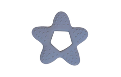 Der Beißring "Stern" aus Naturkautschuk in blau von Filibabba ist ein tolles Geschenk zur Geburt.