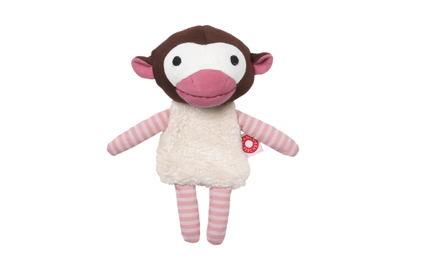 Das Kuscheltier Affe Trisse in rosa von FRANCK & FISCHER bei lachen lieben leben ist das perfekte Geschenk zur Geburt. 