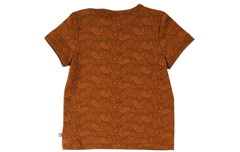 Das T-Shirt Nashorn braun von Muesli ist ein tolles Geschenk zur Geburt.