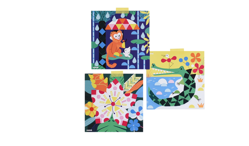 Die Stickerkarten "Tropical" von Poppik sind ein tolles Geburtsgeschenk für alle Babies.