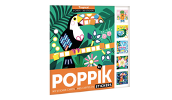 Die Stickerkarten "Tropical" von Poppik sind ein tolles Geburtsgeschenk.