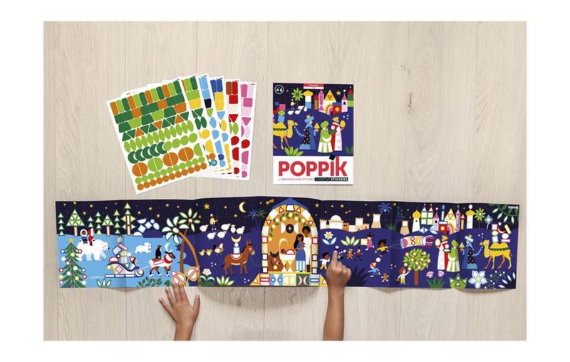 Das Poppik Panorama Stickerposter "1 2 3" von Elements for Kids ist ein tolles Weihnachtsgeschenk für Kinder ab 3.