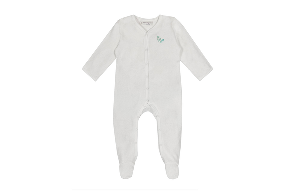 Baby Schlafanzug langarm in naturfarben von Sense Organics