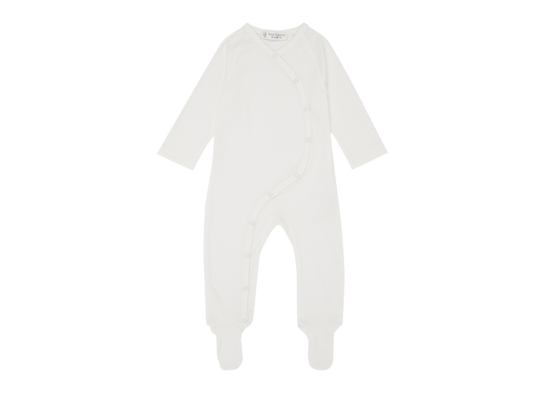Baby-Schlafanzug langarm weiß von Sense Organics