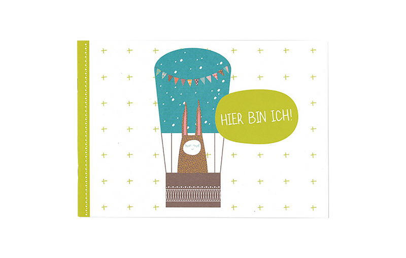 Das Hier bin ich Erinnerungsalbum von ava&yves ist ein wunderbares Geschenk zur Geburt.