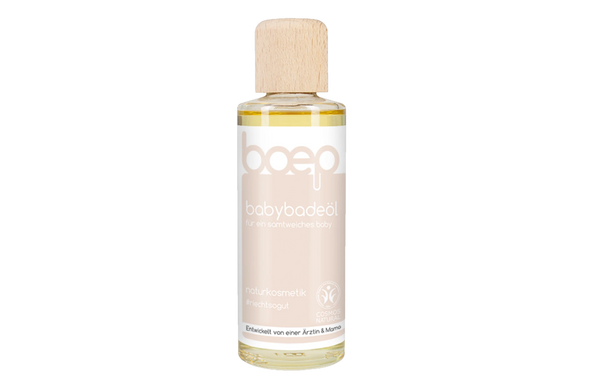 Das Babybadeöl von das boep 150ml bei lachen lieben leben ist ein tolles Geschenk zur Geburt.