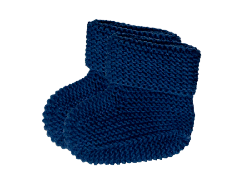 Die Lachen lieben leben Babyschühchen in blau sind ein optimales Geburtsgeschenk.
