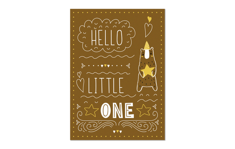 Die Karte zur Geburt Hello little one ist ein tolles Geschenk zur Geburt.