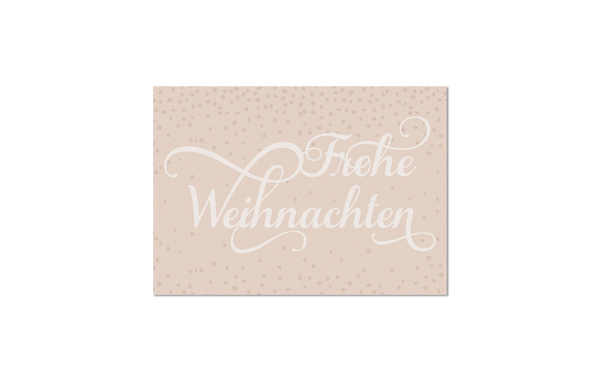 Die florale Postkarte mit FROHE WEIHNACHTEN ist eine schöne Möglichkeit, um persönliche Weihnachtsgrüße zu versenden. 