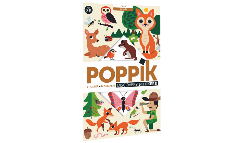 Das Poppik Panorama Stickerposter "Im Wald" von Elements for Kids ist eine tolle Möglichkeit, den Wald kennen zu lernen und ein perfektes Weihnachtsgeschenk.